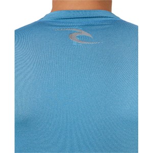 2022 Rip Curl Men's Waves Short Sleeve Lycra Vest Wlu3bm - Blue Marle
